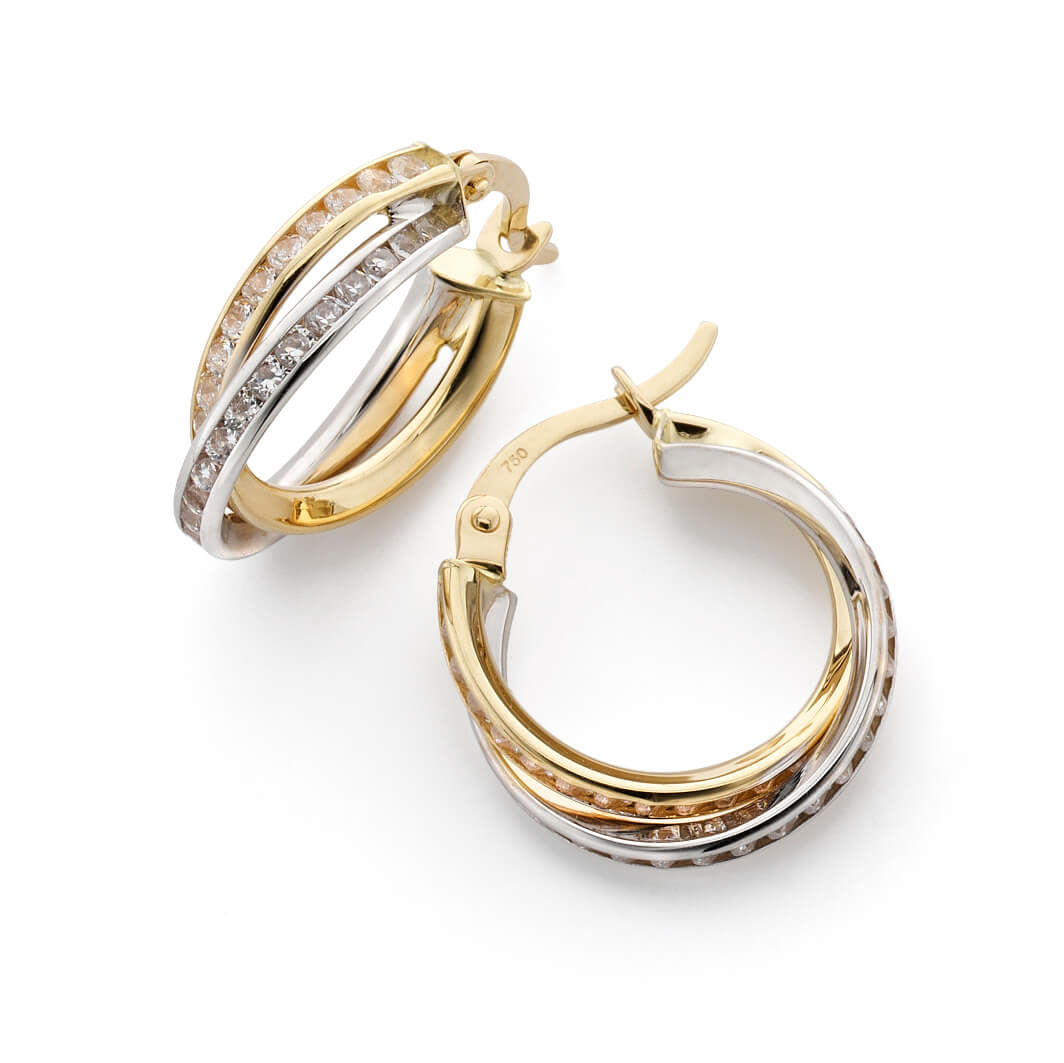 Guldörhänge Creol Omlott Tvåfärgat KZ