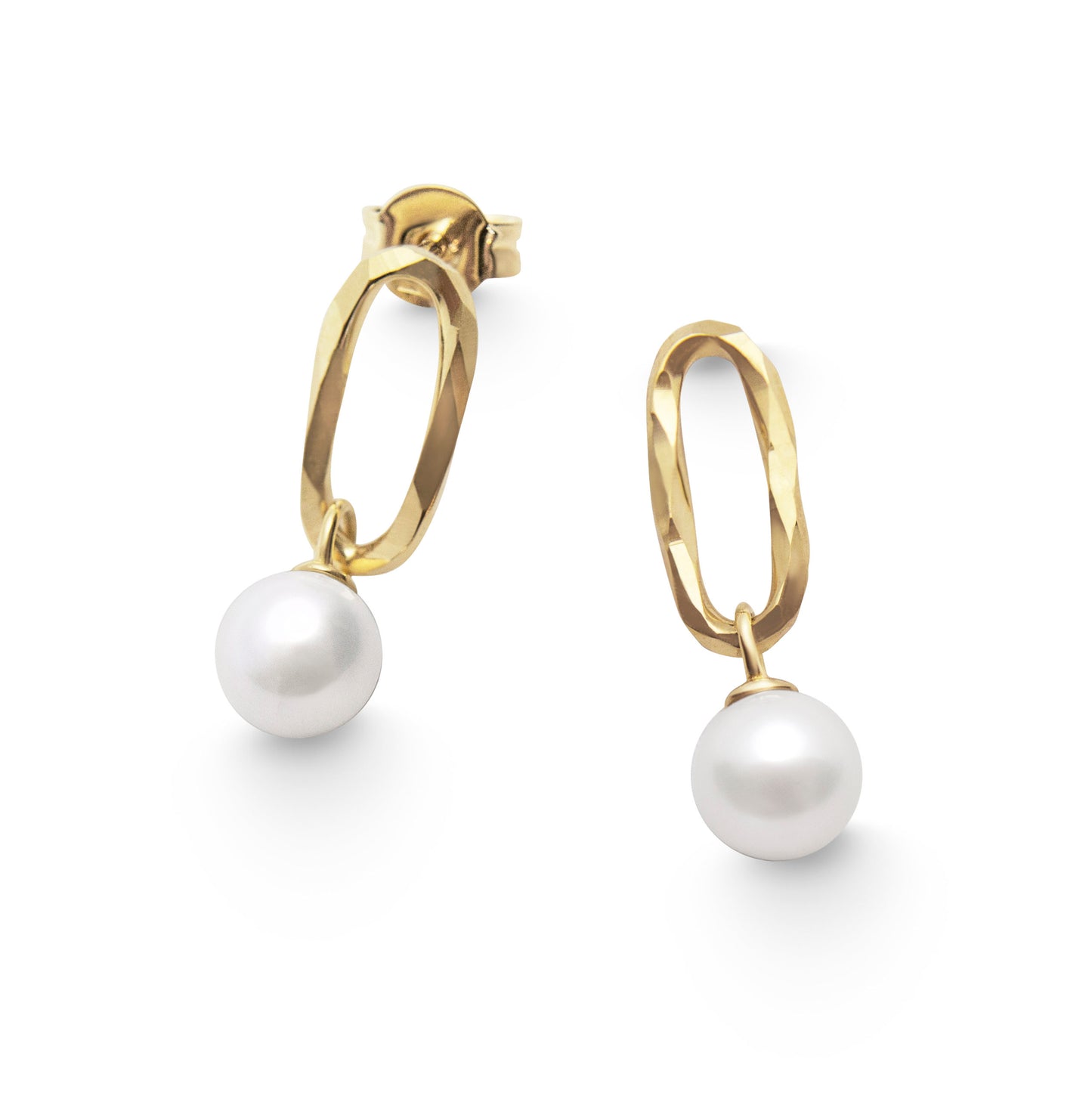 Guldörhänge Fac Oval Pärla