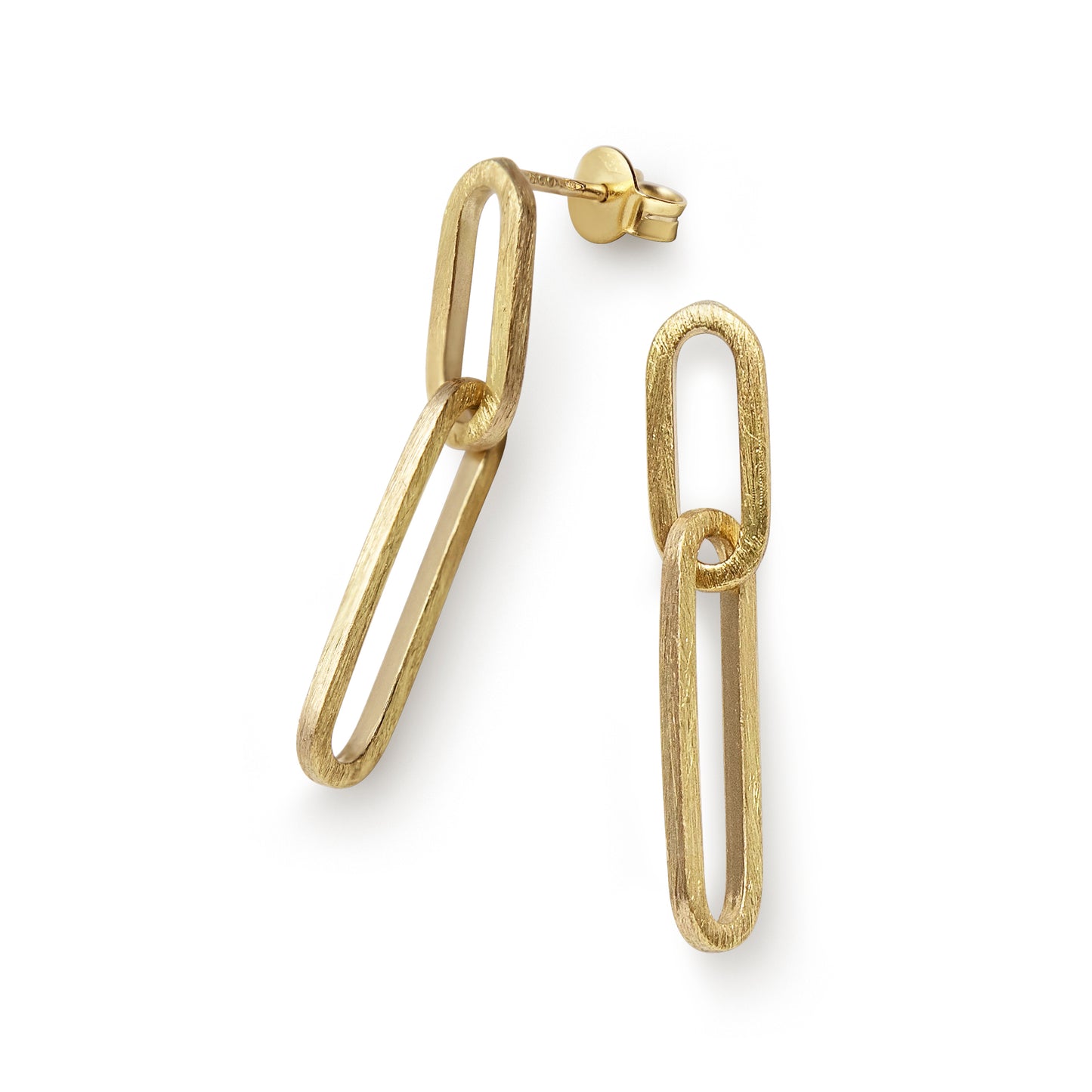 Guldörhänge Paperclip Matt