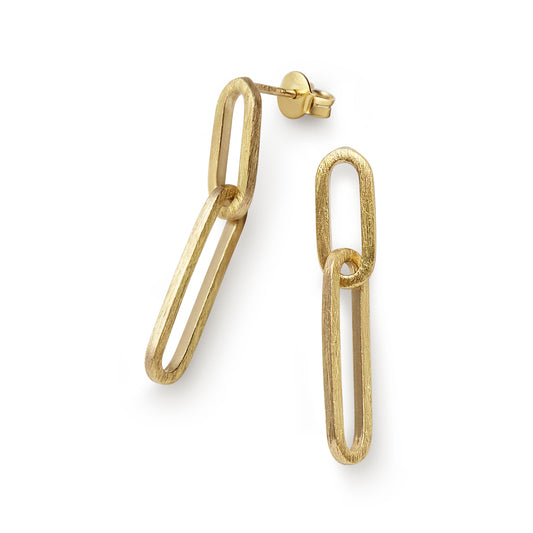 Guldörhänge Paperclip Matt