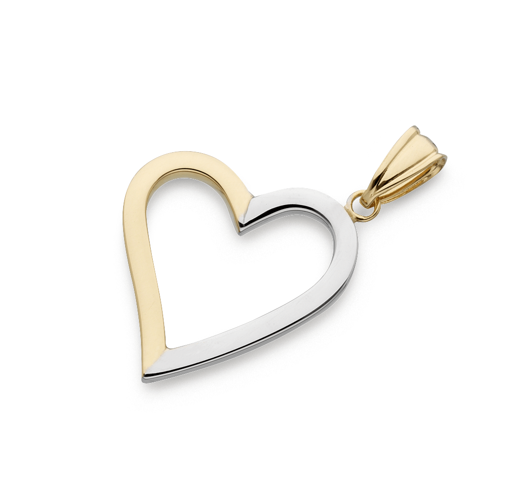 Guldberlock Hjärta Tvåfärgat