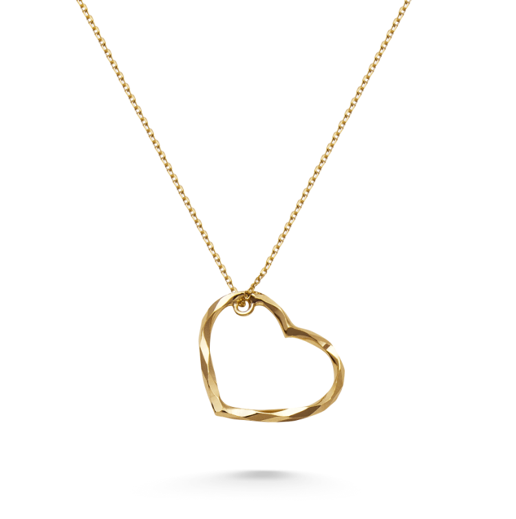 Guldhalsband Hjärta Öppet