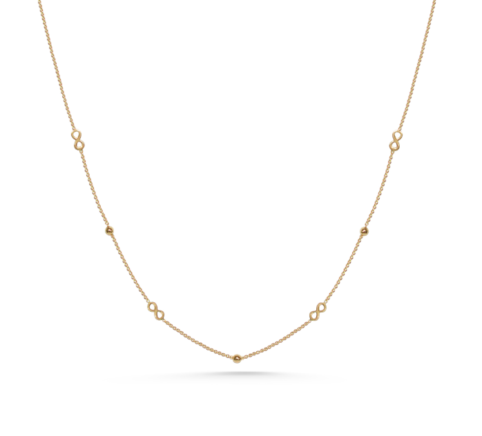 Guldhalsband Evighetstecken Kulor