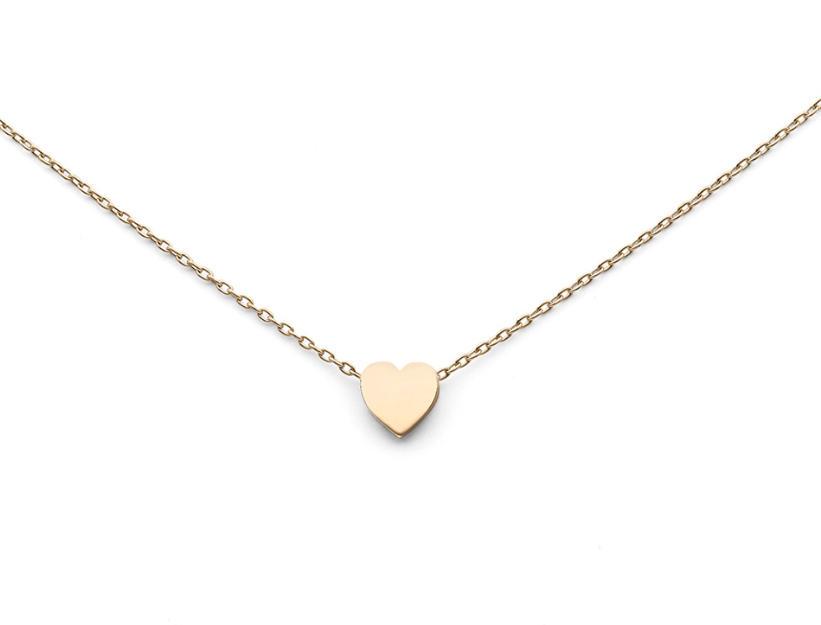 Guldhalsband Hjärta Platt