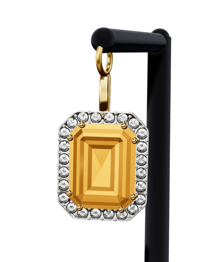 Guldberlock Carmose Citrin Diamanter