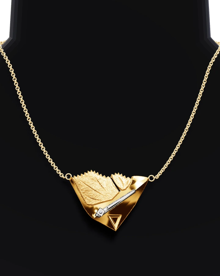 Guldhalsband Vildmark Löv Diamant