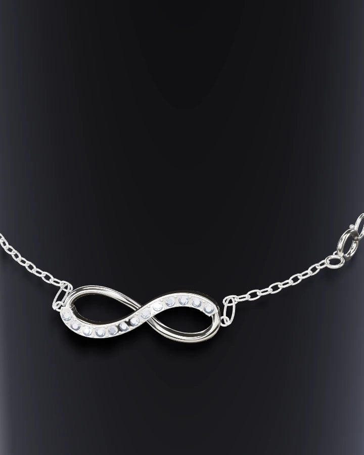 Silverarmband Evighet Halv CZ