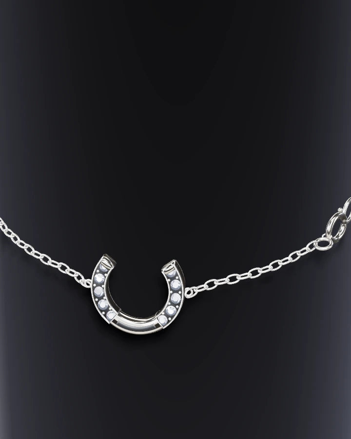 Silverarmband Hästsko CZ