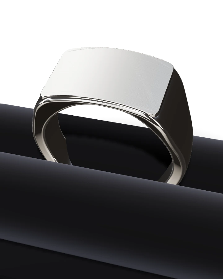 Silverring Klack, rektangulär
