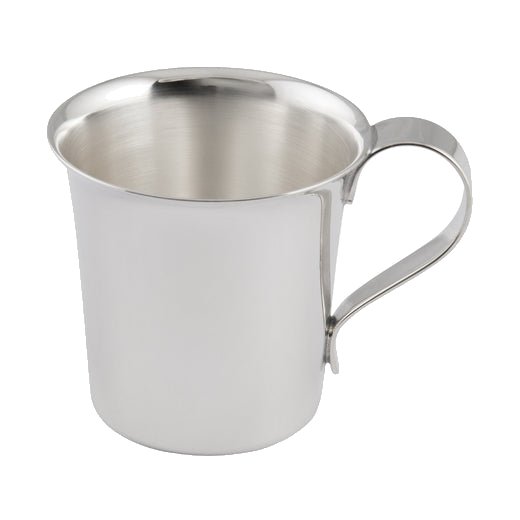 Barnmugg Dop Slät i silver med förhandsvisad gravyr