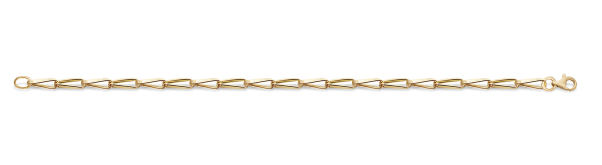 Guldarmband Paperclip Vriden