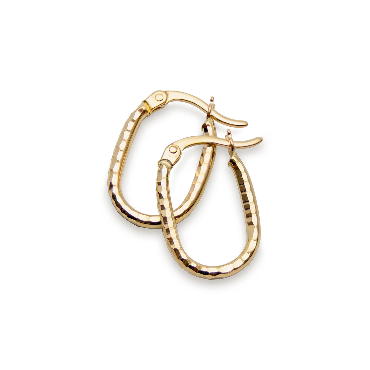 Guldörhänge Creol Oval Diamantslipad