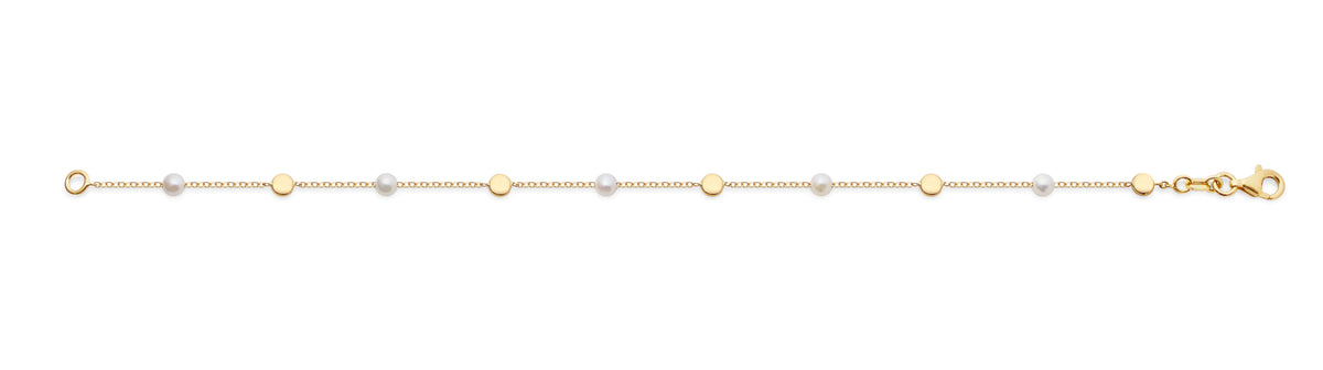 Guldarmband Pärlor Dots Blank
