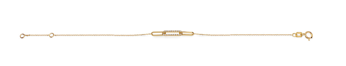 Guldarmband Paperclip KZ