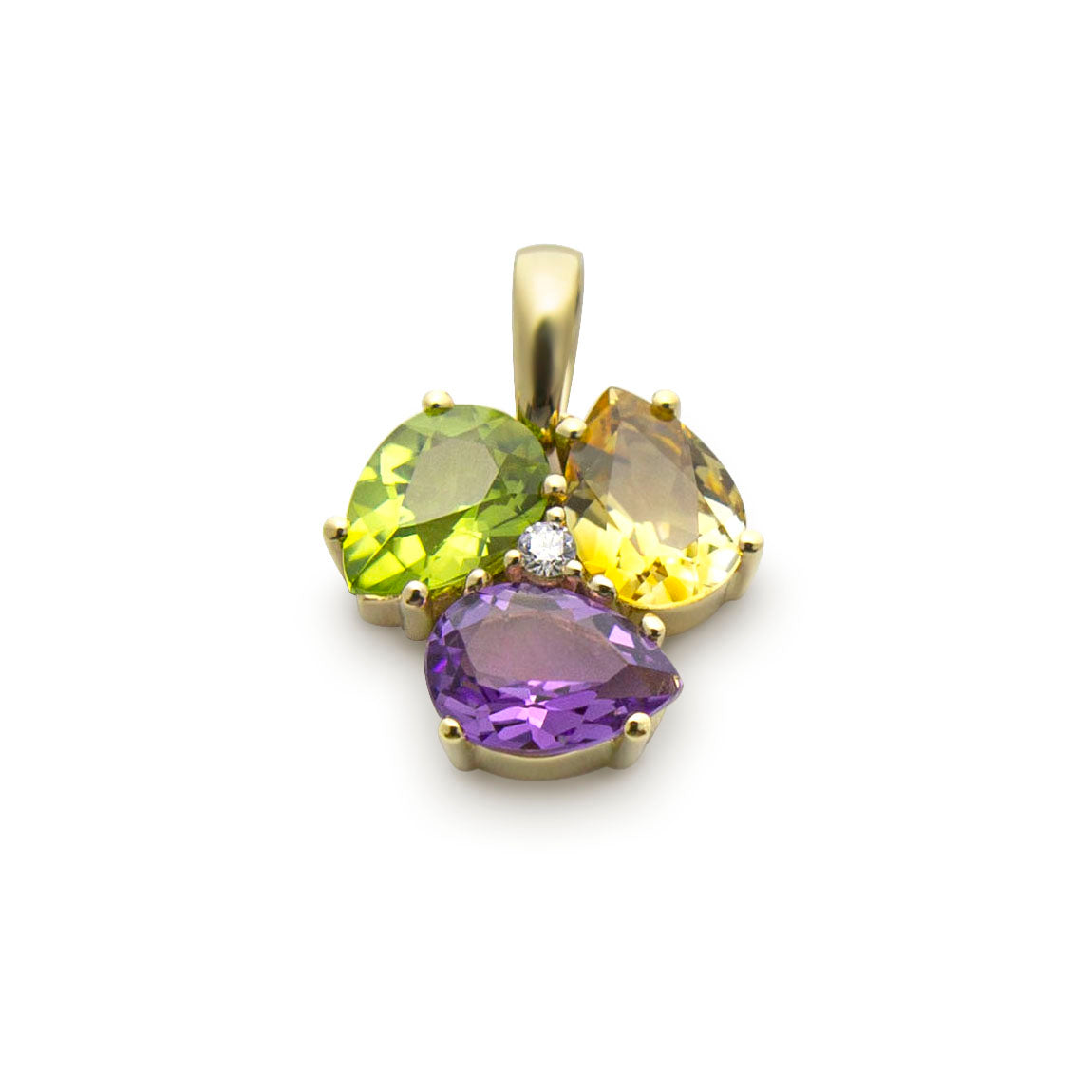Guldberlock Färgstenar Diamant