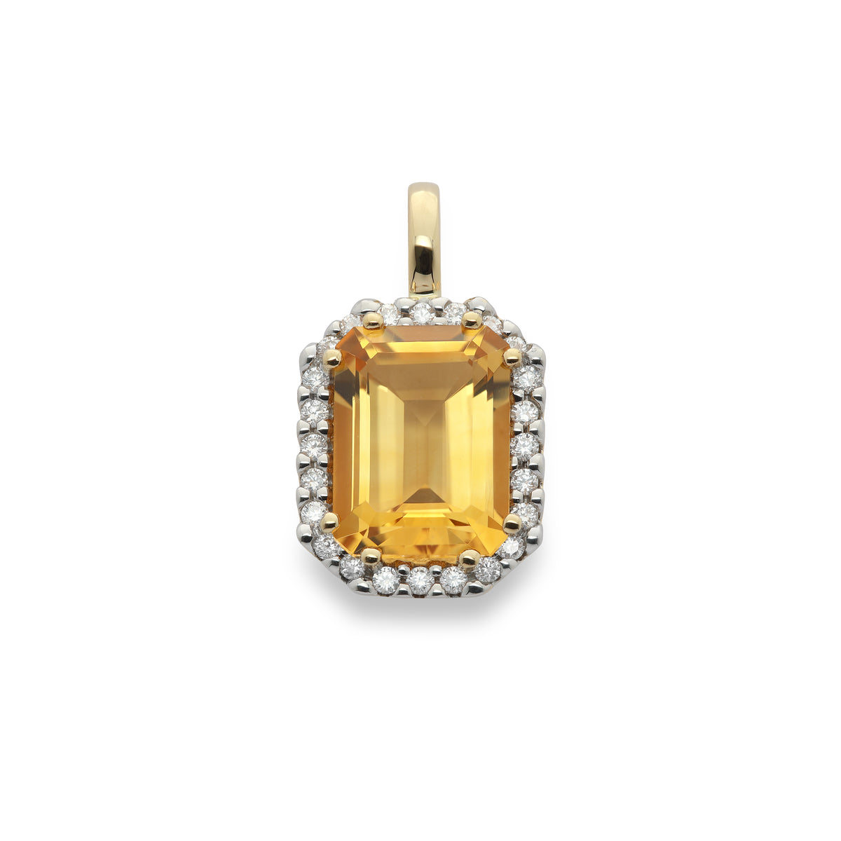 Guldberlock Carmose Citrin Diamanter
