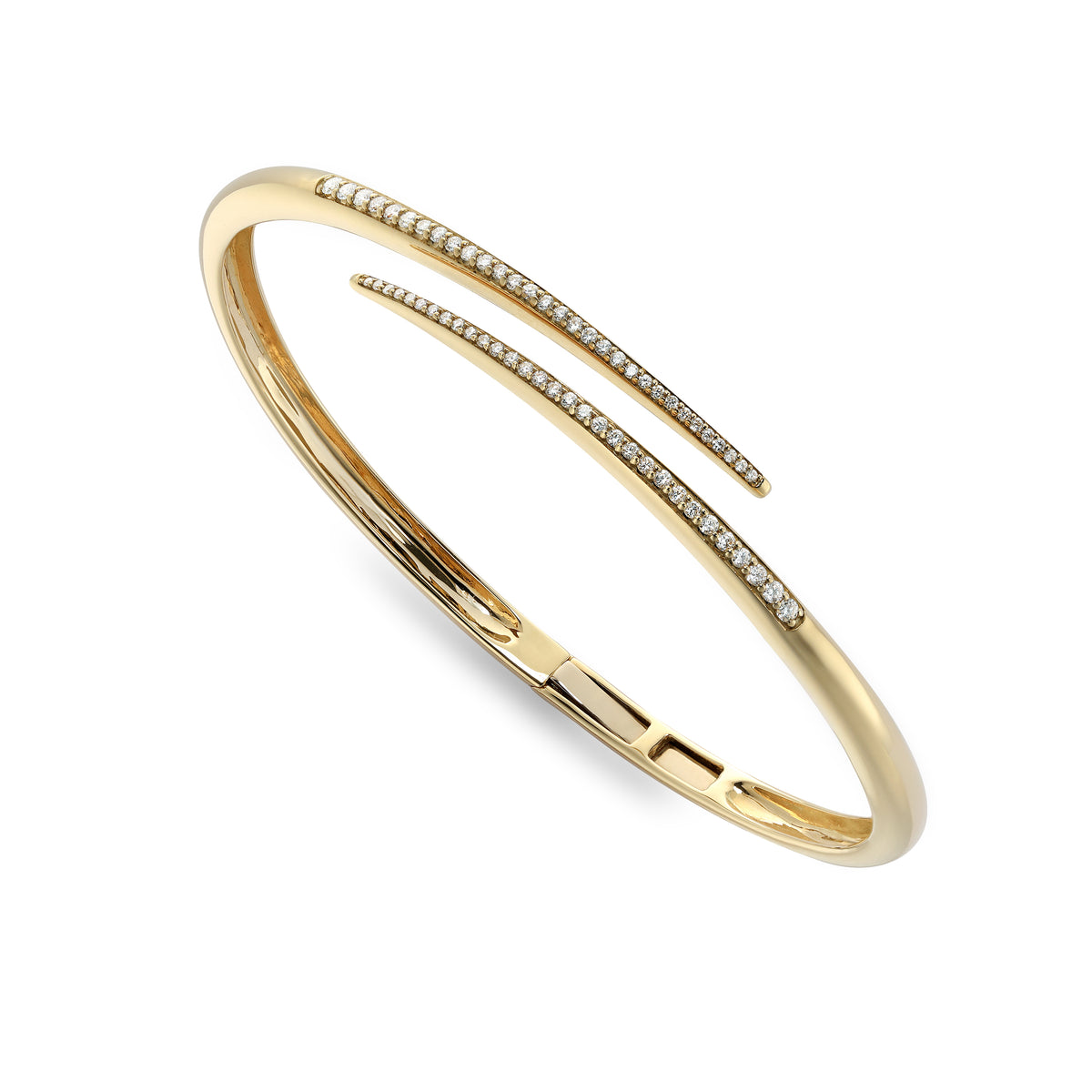 Guldarmband Armring Omlott Diamanter