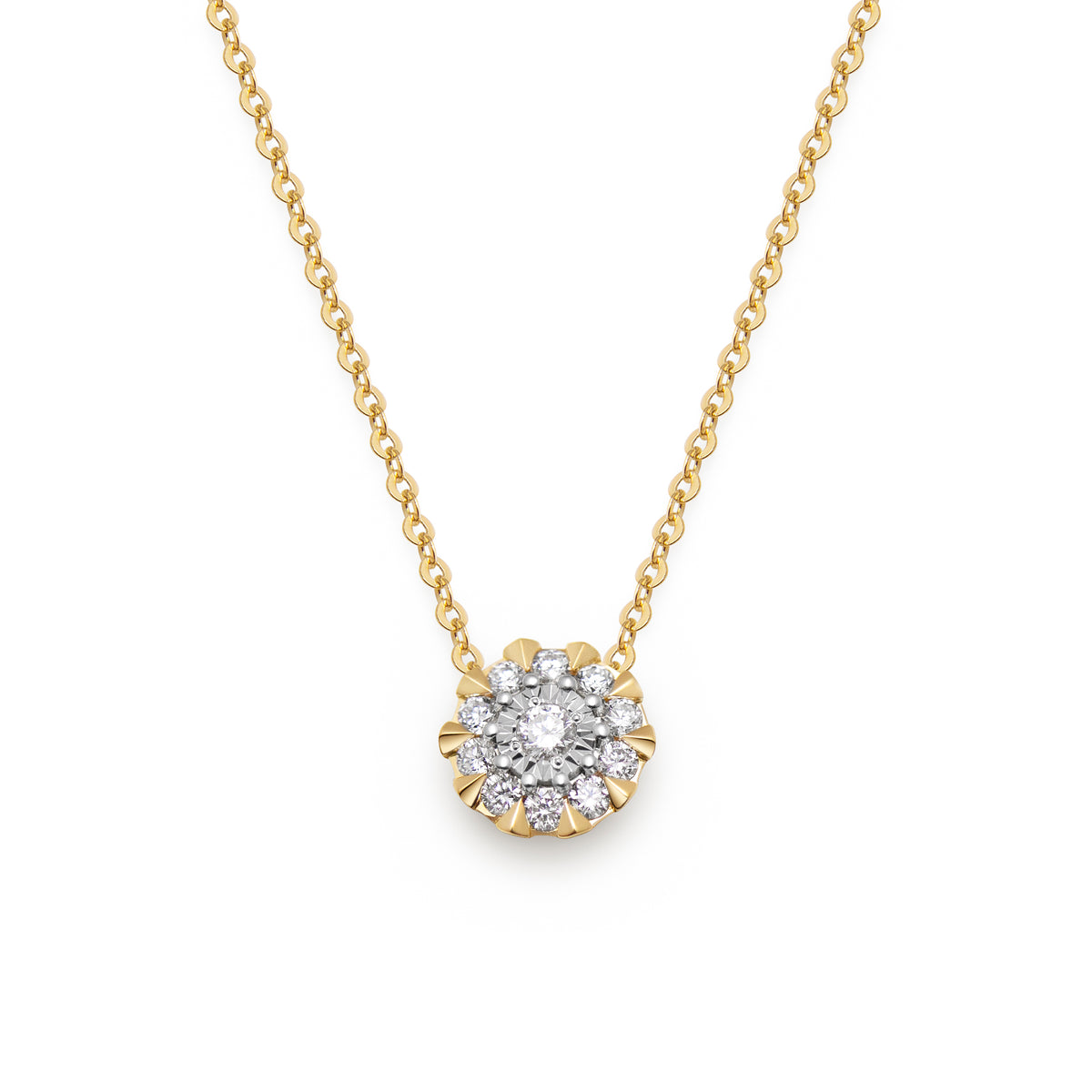 Guldhalsband Kluster Diamanter