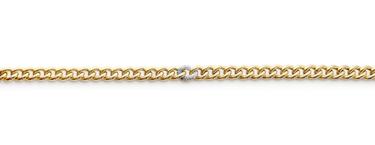 Guldhalsband Pansar Diamanter