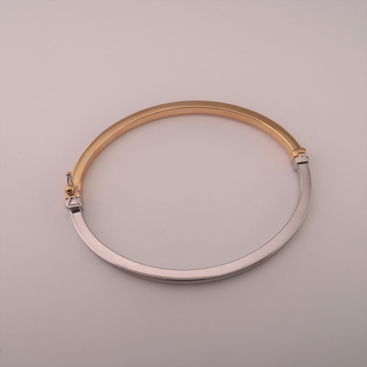 Guldarmband Armring Fyrkantig Tvåfärgat