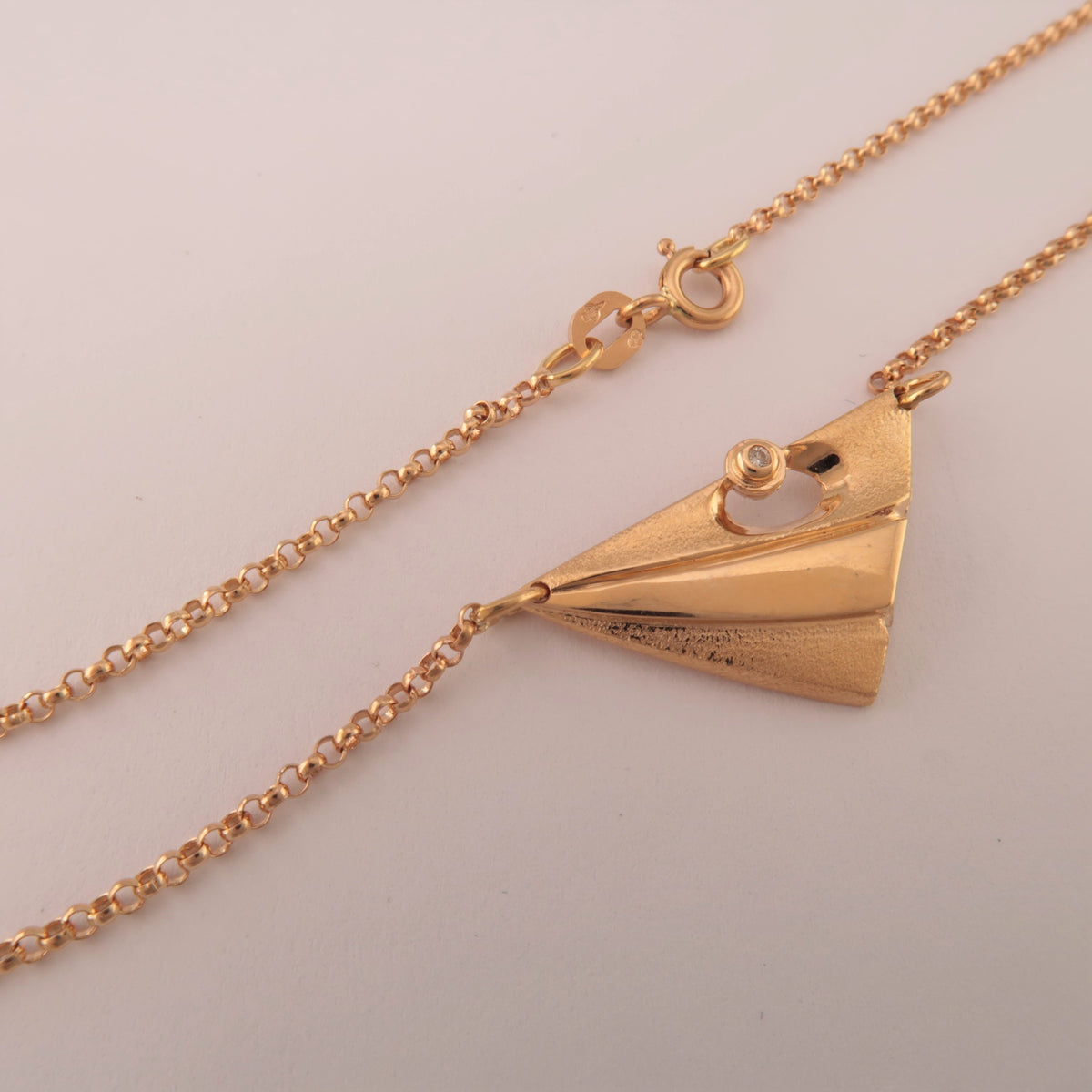 Guldhalsband Vildmark Triangel Diamant
