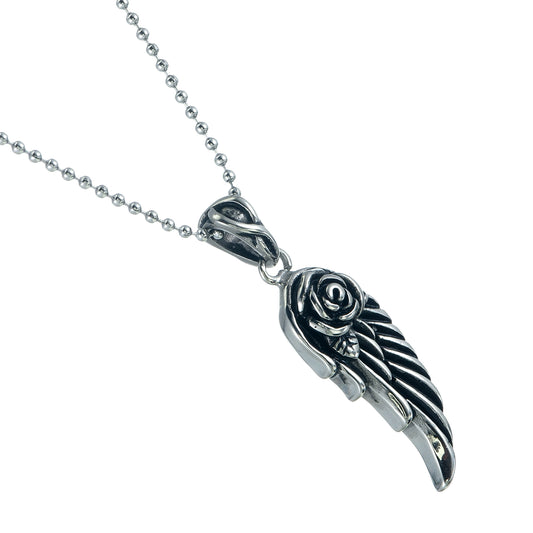Steel necklace Wing