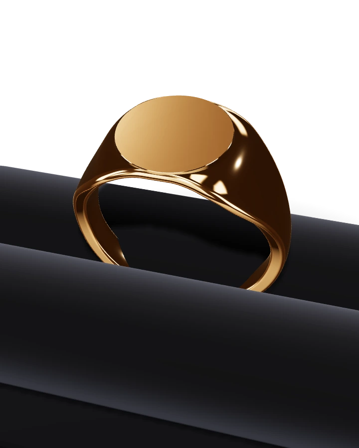 Guldring Klack Rund