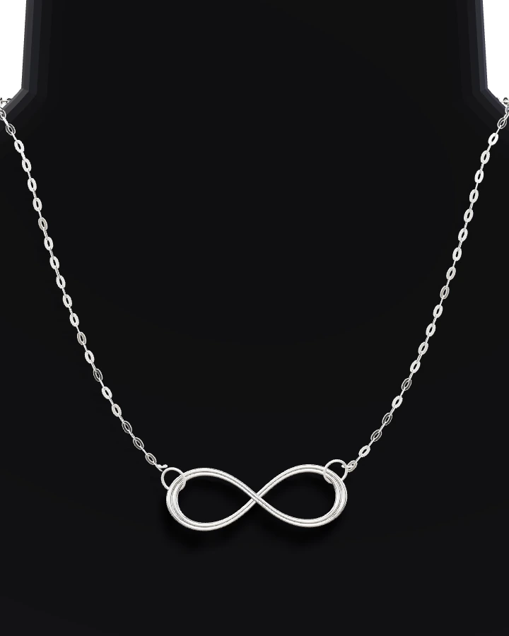 Silverhalsband Blankt Evighetstecken