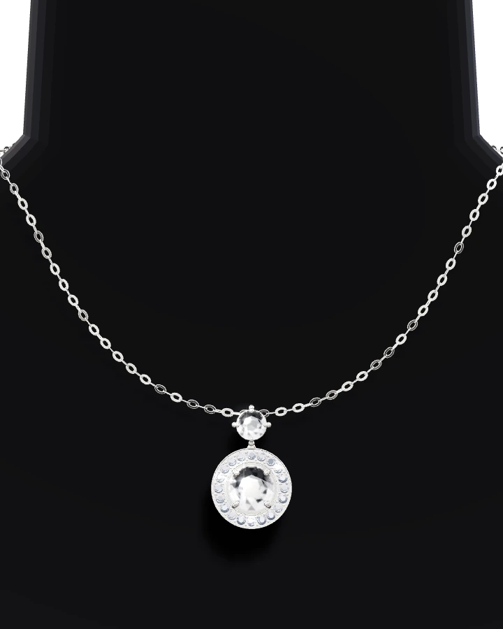 Silverhalsband Carmose Hänge CZ