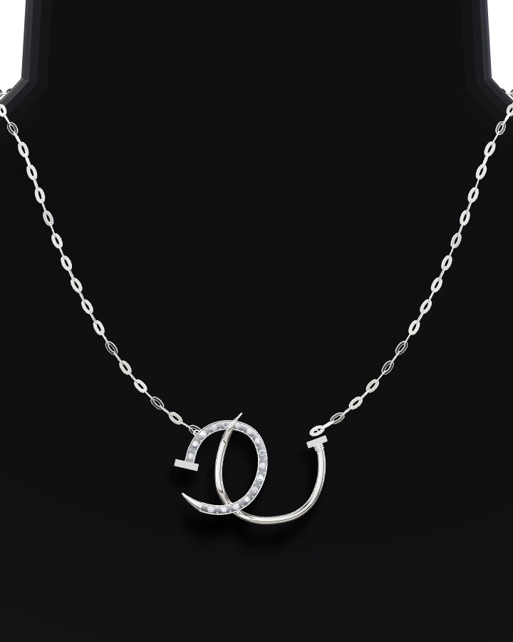Silverhalsband Hästskosömmar CZ