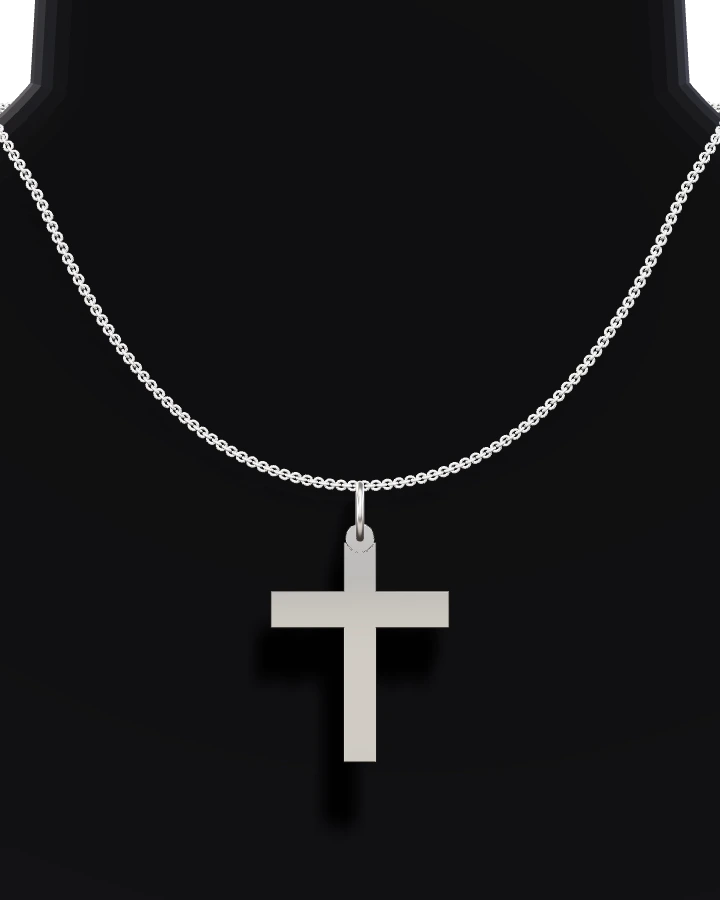 Silverhalsband Kraftigt Kors