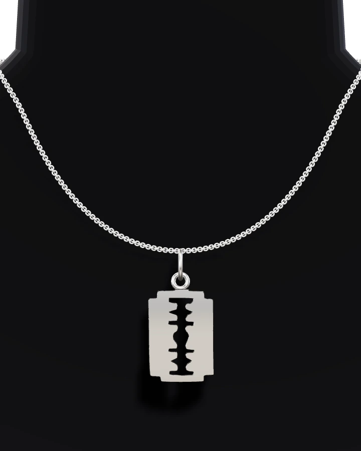 Silverhalsband Rakblad