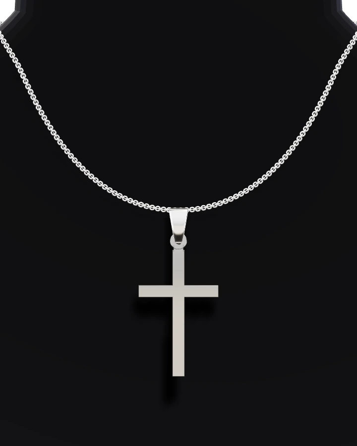 Silverhalsband Smalt Kors