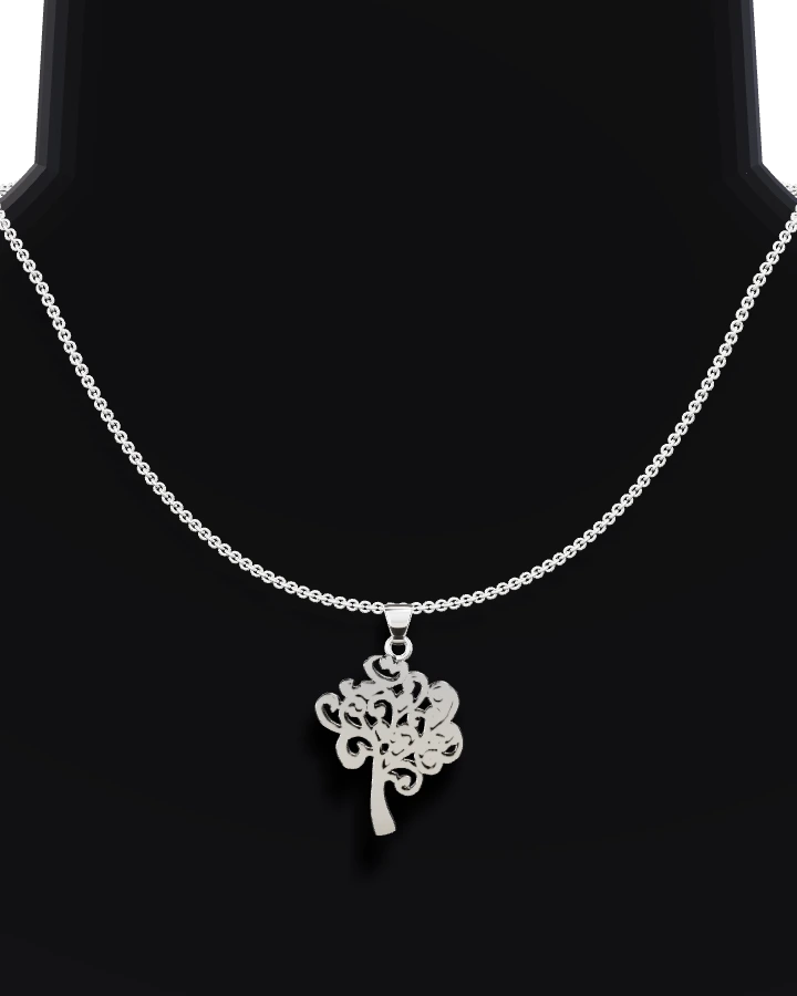 Silverhalsband Snirklat Livets Träd